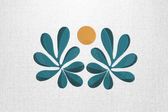 Blue Leaf Pattern Embroidery Design Review