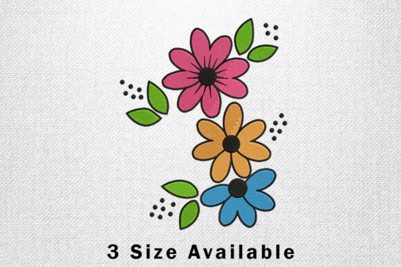 Colorful Daisy Trio Embroidery Design Review