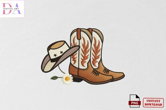 Cowboy Boots and Hat Embroidery PNG Review