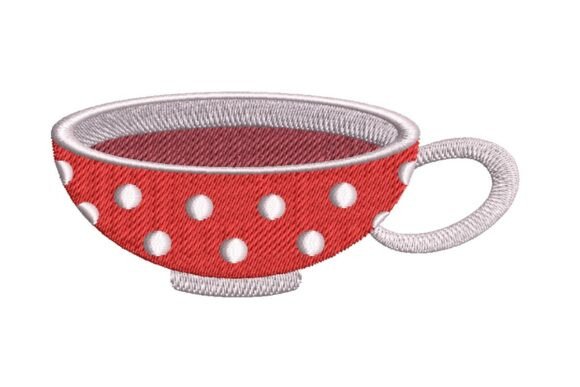 Festive Polka Dot Teacup Embroidery Design Review