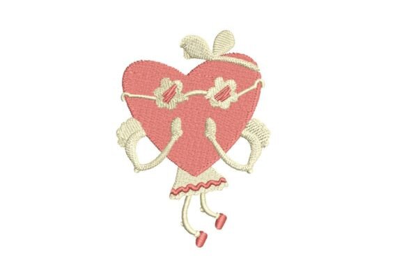 Girly Heart Character Embroidery Design Review