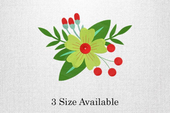Green Floral Berries Embroidery Design Review
