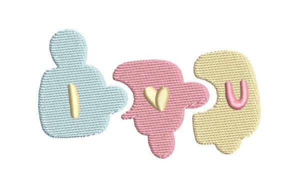 I Love You Pastel Puzzle Pieces Embroidery Design Review