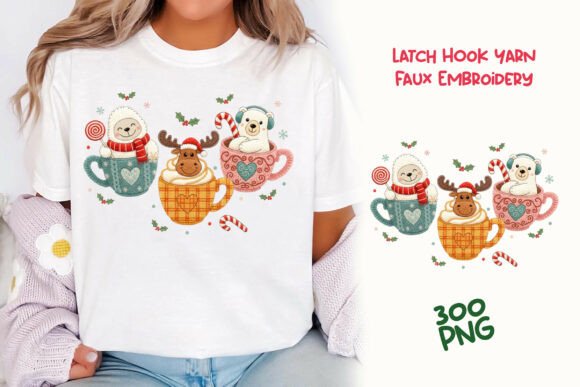 Latch Hook Embroidery Christmas Mugs PNG Review