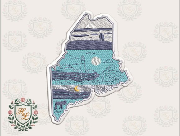 Layers of Maine Embroidery Files