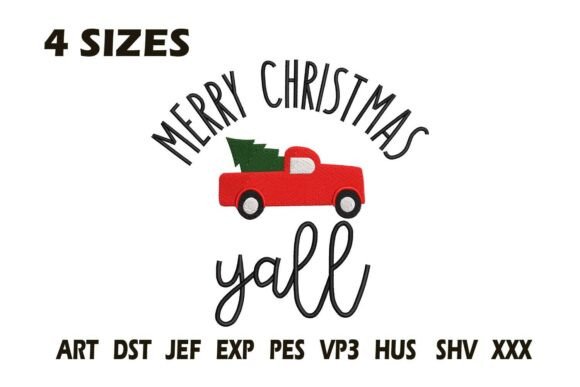 Merry Christmas Y'all Truck Embroidery Review