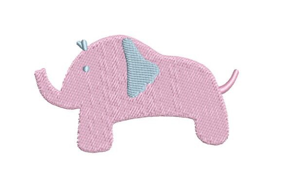 Minimalist Pink Baby Elephant Embroidery Design Review