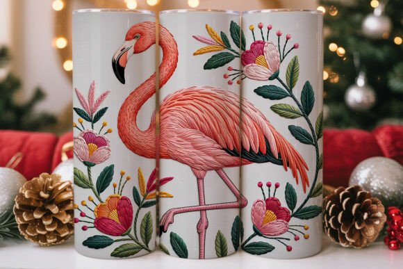 Pink Flamingo Embroidery 20oz Tumbler Review