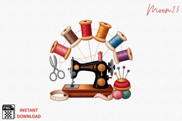 Vintage Sewing Set Embroidery PNG Review